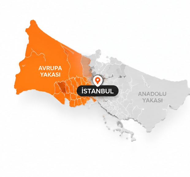 İstanbul Avrupa Yakası hizmet haritası